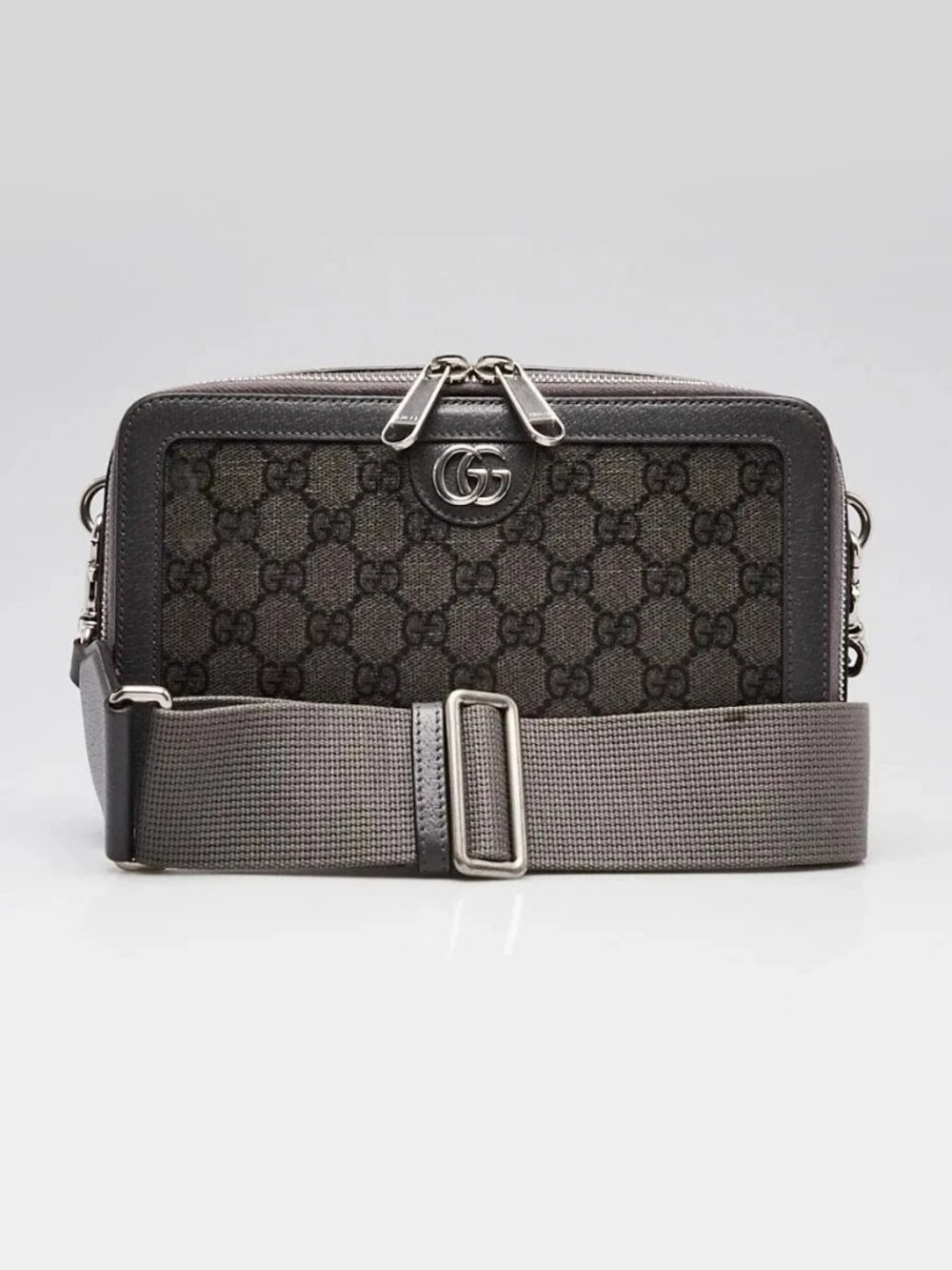 Gucci Grey GG Coated Canvas/Leather Ophidia Box Crossbody Bag